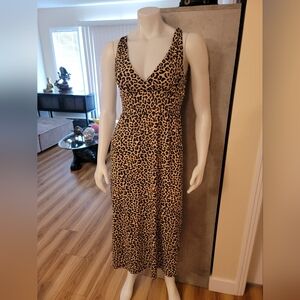 2000's Suzy Shier Leopard Print Maxi Dress XS Mobwife Aesthetic